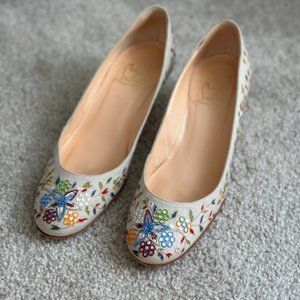 CHRISTIAN LOUBOUTIN, VINTAGE, HAND-EMBROIDERED WOMEN'S HEELS